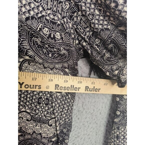 Asos Paisley Print Fringe Shirt Top Tunic Regular Fit Long Sleeve Women's Medium - Picture 7 of 12
